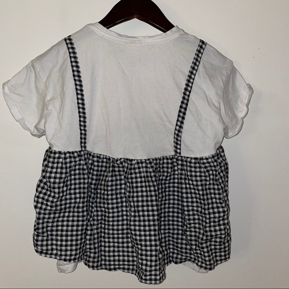 Zara Girls Gingham Layered Shirt - Picture 3 of 4